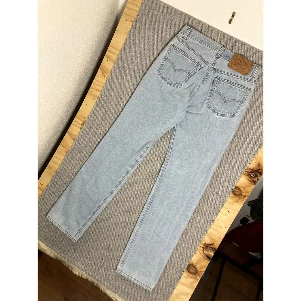 Vtg Levi's 501XX Jeans Men's 32X34 Light‎ Wash Fade USA Made Button Fly 95